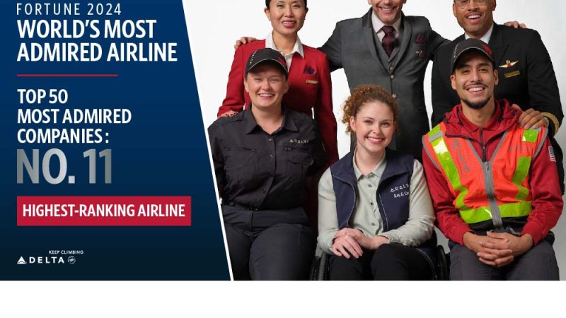 Delta Ranks No. 11 On Fortune’s World’s Most Admired Companies