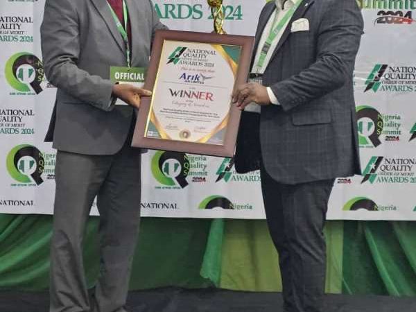 Arik Air Wins Best Sustainable Airline Company Of The Year Award