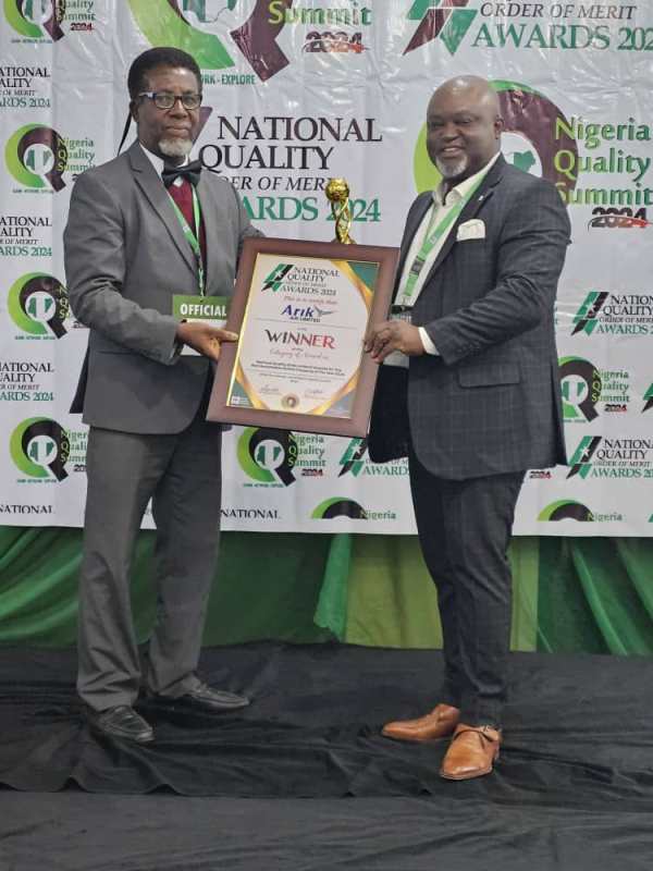 Arik Air Wins Best Sustainable Airline Company Of The Year Award