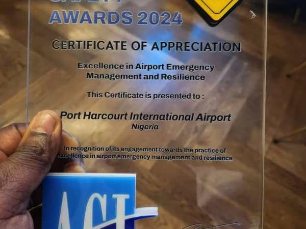 Port Harcourt Airport Wins ACI Africa Safety First Awards