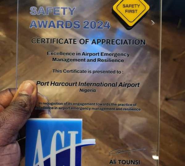 Port Harcourt Airport Wins ACI Africa Safety First Awards