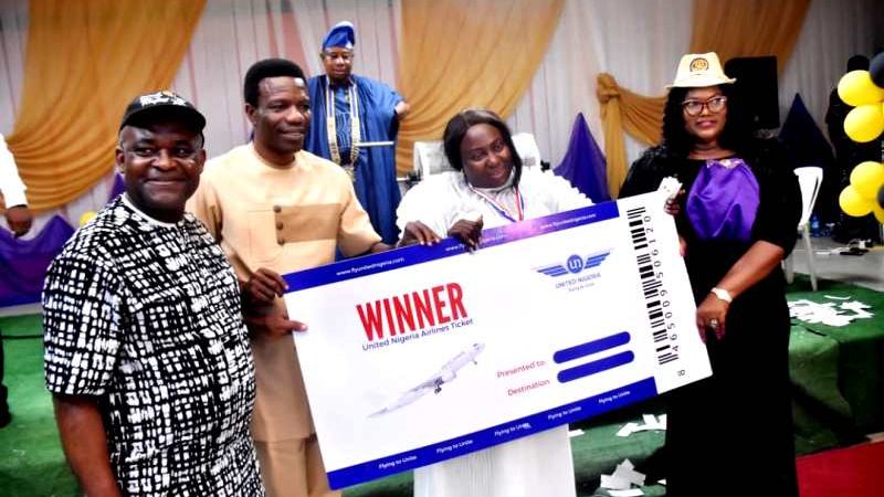 United Nigeria Airlines Rewards Four Winners With Return Tickets, Receives Excellence Award