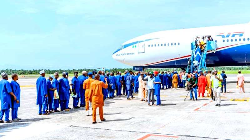 Air Peace Airlifts 315 Pilgrims In A First-Ever International Flight From Owerri