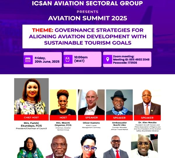 ICSAN To Hold Summit On Aviation Development Alignment With Tourism