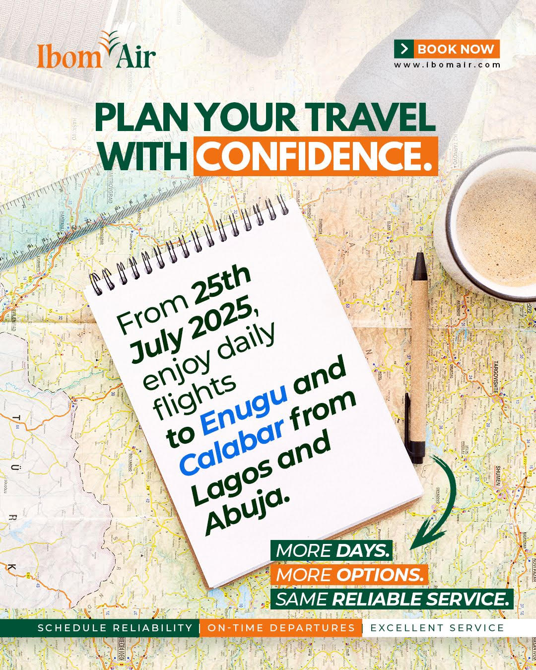 Ibom Air Expands Flight Schedule On Enugu, Calabar Routes
