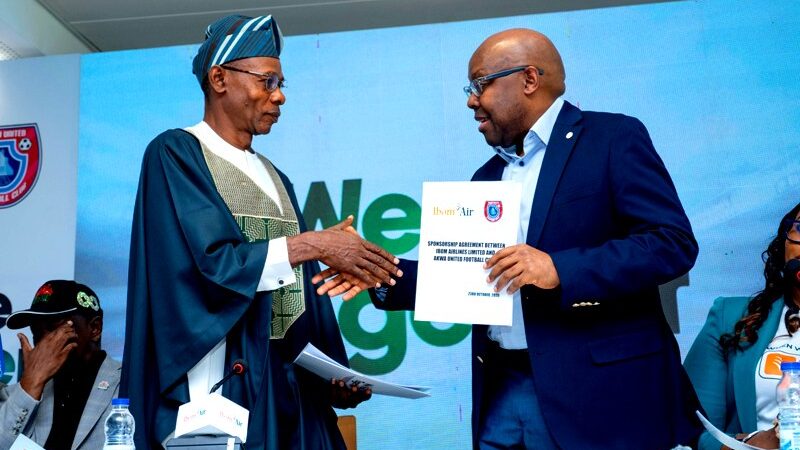 Ibom Air, Akwa United Football Club Sign Strategic Partnership