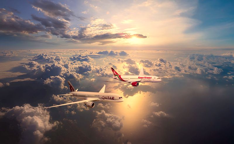 Qatar Airways, Kenya Airways Expand Partnership With Codeshare Flights To 19 Destinations