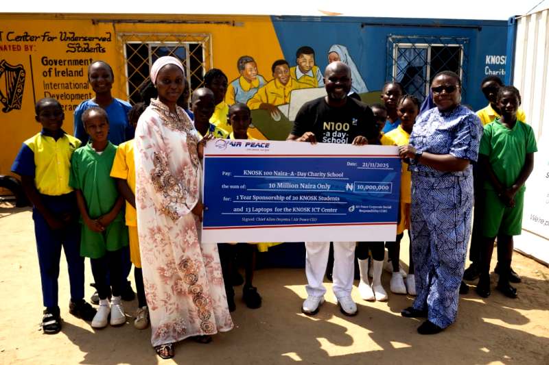 Air Peace Supports KNOSK 100-Naira-A-Day School