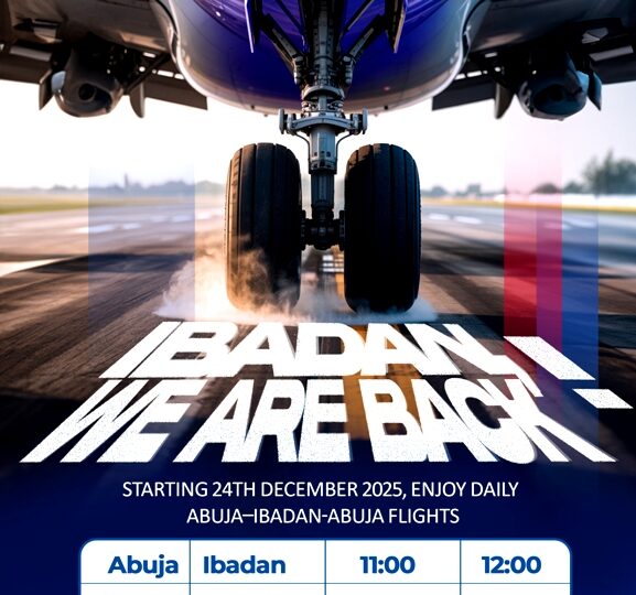 Air Peace Resumes Daily Ibadan–Abuja Flights December 24, Fares From ₦95,000