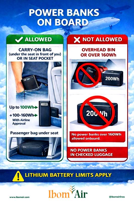 Ibom Air Adopts NCAA Safety Directive On Power Banks, Reaffirms Passenger Safety Commitment